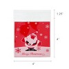 Wrapables Transparent Self-Adhesive 4" x 4" Candy and Cookie Bags, Favor Treat Bags for Parties and Wedding (200pcs), Snow Falling & Santa - 4 of 4