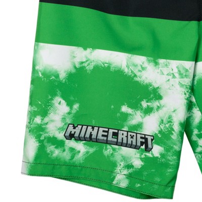 Minecraft Big Boys' Print Active Bottoms Black and Green 8 — фото 3