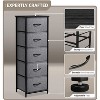 Sorbus Narrow 5 Drawers Nightstand with Steel Frame, Wood Top, Easy Pull Fabric Bins for Home, Bedroom, Office & Dorm - 3 of 4