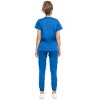 MediChic Womens 8-Pocket Scrubs Set- V-Neck with 4-Pocket Jogger Scrub Pants - 2 of 4