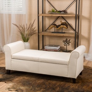 NicBex Storage Bench Storage Organizer Ottoman Padded Seat Cushion with Arms for Living Room, Bedroom - 1 of 4