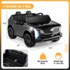 Costway 2 Seater Ride on Truck with Remote Control 3 Speeds LED Lights Horn Music Story Black/Pink/White - 3 of 4