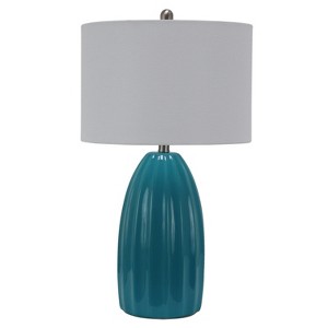 Cannon Crackle Table Lamp Teal (Lamp Only) - Decor Therapy, Blue