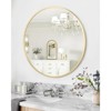 Bathroom Mirror, Rounded Corner Metal Framed Rectangular Vanity Mirror, Hangs Horizontally or Vertically - 3 of 4