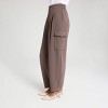 Women's Barrel Leg Pleated Cargo Pants - A New Day™ - 4 of 4
