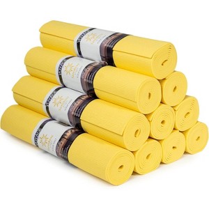 10-Pack Yoga Mats, 72x24 Inch Professional 5mm Thick Mats, Non-Slip Durable Bulk Set for Group Workouts - 1 of 4