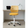 HomeRoots Yellow and White Adjustable Height Swivel Rolling Office Chair - 2 of 4