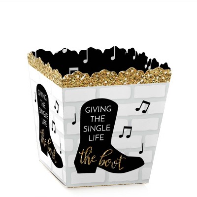 Big Dot of Happiness Nash Bash - Party Mini Favor Boxes - Nashville Bachelorette Party Treat Candy Boxes - Set of 12