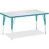Jonti-Craft Berries Adult Height Color Edge Rectangle Table (30 x 48) in Blue - 2 of 2