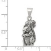 Black Bow Jewelry Sterling Silver Large Antiqued Squirrel with Nut Pendant - 4 of 4