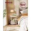 Small Round Side End Table, Modern Nightstand with Fabric Basket - 4 of 4