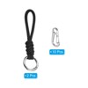 Unique Bargains Braided Wrist Strap Key Whistle Wallet Badge Lanyards 5.5" with Spring O Rings - 3 of 4