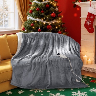 Bedsure Electric Blanket Full Size - Jacquard Shaggy Sherpa Heated Blanket - Thumbnail 2