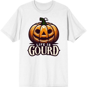 Halloween Life is Gourd Adult Crew Neck Short Sleeve Tee - 1 of 2