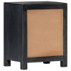 vidaXL Hand Carved Bedside Cabinet Gray 15.7"x11.8"x19.7" Solid Mango Wood - 3 of 4