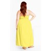 Women's Plus Size Alina Maxi Dress - yellow | CITY CHIC - 3 of 4