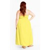 Women's Plus Size Alina Maxi Dress - yellow | CITY CHIC - image 3 of 4