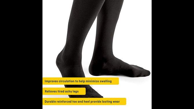 FUTURO Men's Dress Socks for Improved Circulation - Black, 2 of 13, play video