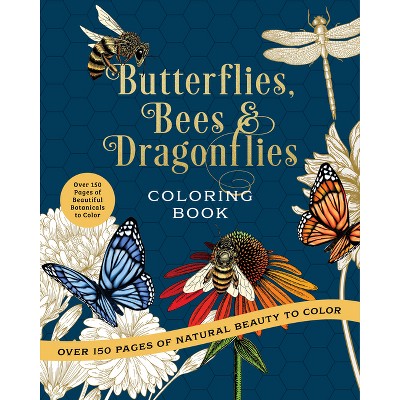 Butterflies, Bees & Dragonflies Coloring Book - (Chartwell Deluxe Spredges Editions) by  Editors of Chartwell Books (Paperback)
