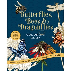 Butterflies, Bees & Dragonflies Coloring Book - (Chartwell Deluxe Spredges Editions) by  Editors of Chartwell Books (Paperback) - 1 of 1