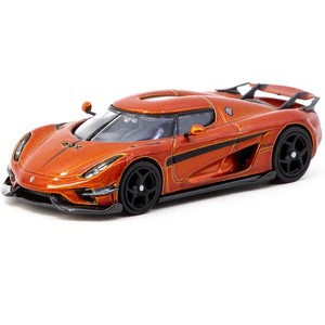 Koenigsegg Regera Orange Metallic with Black Stripes "Global64" Series 1/64 Diecast Model Car by Tarmac Works - 1 of 3
