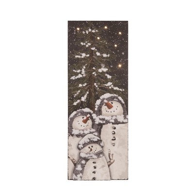 Transpac Wood 31.5 in. Multicolor Christmas Gazing Snowman