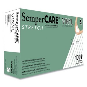 SemperCare Stretch Vinyl Examination Gloves, 100/Box, 10 Boxes/Carton - 1 of 4