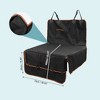 Unique Bargains Fully Enclosed Dog Car Seat Cover for Back Seat Black 1 Pc - 2 of 4