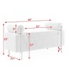 NicBex Storage Ottoman Bench for Bedroom,Linen Storage Bench with  Cylindrical Arms and Iron Legs,Ottoman for Living Room,Bedroom,Entryway - 3 of 4