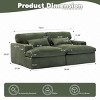 Oversized Corduroy Double Chaise Lounge Chair, 82.7" Deep Seat Sleeper Sofa Bed with Memory Foam, No Assembly for Living Room-3irtyhousy - 4 of 4
