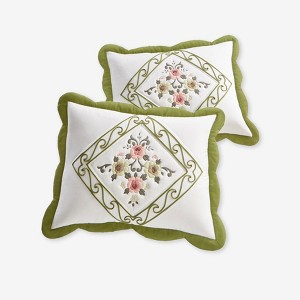 BrylaneHome Ava Embroidered Cotton Sham - 1 of 2