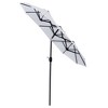 Akoasm 89.25 in. H Outdoor Double-sided Patio Umbrella with Push Button Tilt and Crank For Deck, Garden & Pool-White - 2 of 4