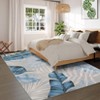 Green Washable Rug for Living Room Tropical Plant Throw Rug - 2 of 4