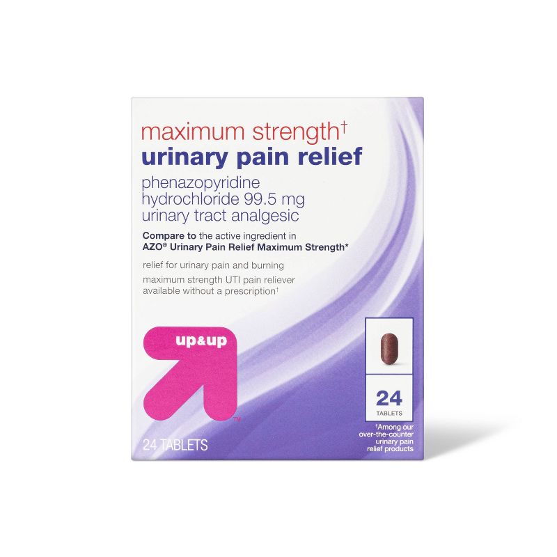 Maximum Strength Urinary Pain Relief and UTI Pain Reliever - 24ct - up &#38; up&#8482;, 1 of 6