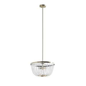 SEVOBAL Ceiling Light Transitional Chandeliers Dining Ceiling Mount Light Fixture Melrose Style Hanging Lamp Bedrooms Kitchen, Gold, 17"*17"*7.09" - 1 of 4