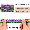 Alilang Elastic Sequin Trim, 1.2 Inch 3 Row Flat Glitter Paillette Sequin Ribbon, Metallic Stretch Sequin Strip Sewing DIY Craft, 5 Yards - 2 of 4