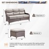 Gymojoy Outdoor Wicker Sofa with Ottoman PE Rattan Patio Couch Sofa for Garden - 2 of 4