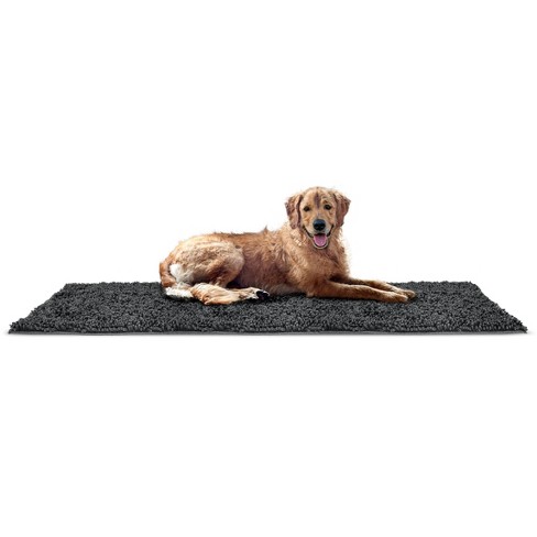 FURHAVEN Muddy Paws Towel & Shammy Dog Mat, Gray, Small 