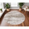 Gray and Beige Abstract Non Skid Area Rug - 2 of 4