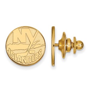 Black Bow Jewelry 14k Yellow Gold New York Islanders NHL Pin - 1 of 3