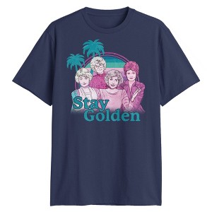 Men's The Golden Girls Short Sleeve Graphic T-Shirt - Light Blue - 1 of 3