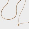 14K Gold Dipped Cubic Zirconia Initial Necklace Set 2pc - A New Day™ Gold - 3 of 3