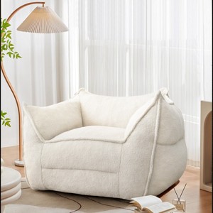 Clearance Sales Bean Bag Sofa Chair, Lazy Lounger Seat for Adults, Cozy Single Floor Sofa for Living Room or Apartment – Cuddlewood - 1 of 4