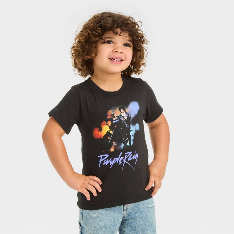 Toddler Boys' Merch Traffic Prince Short Sleeve T-Shirt - Black, 1 of 4