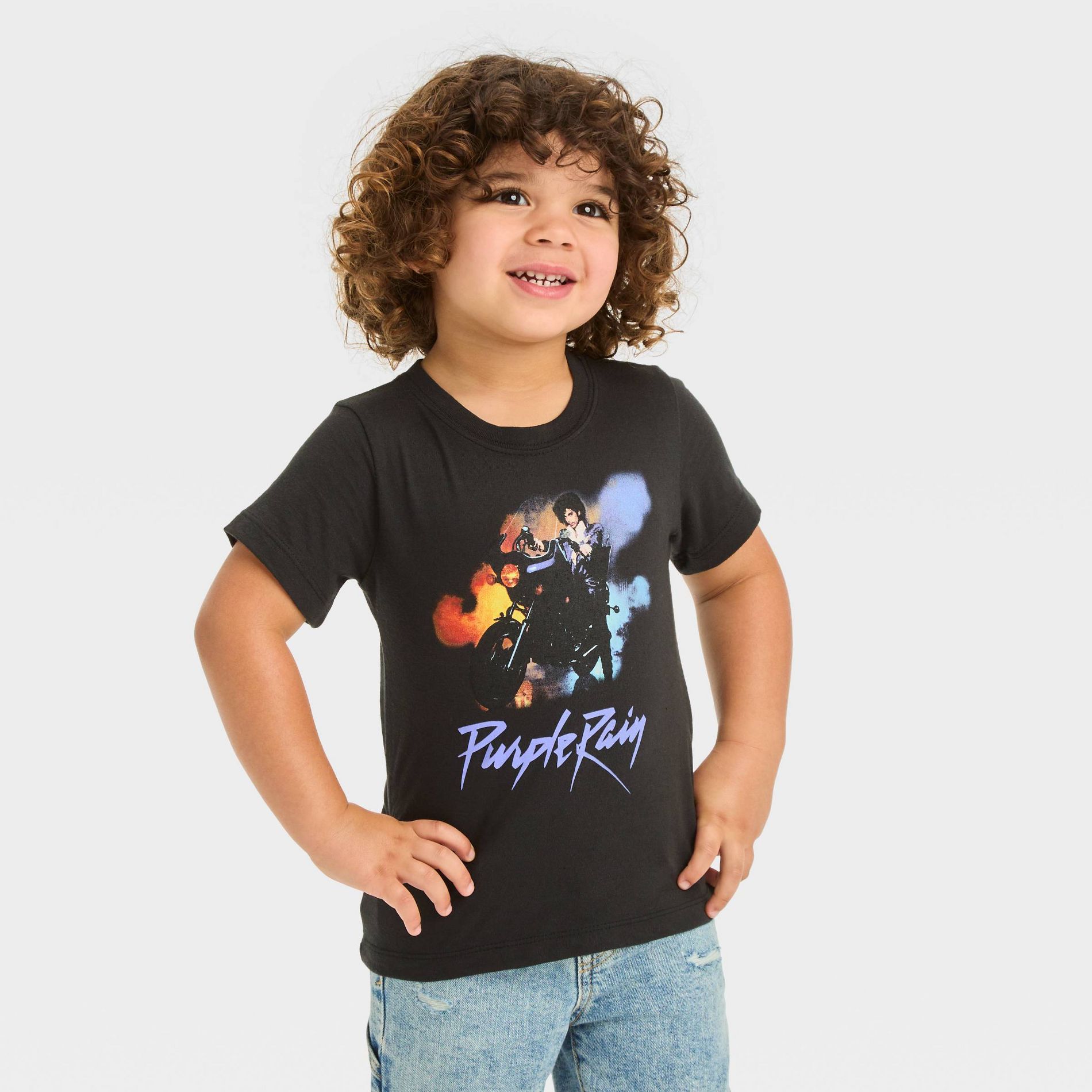 Toddler Boys' Merch Traffic Prince Short Sleeve T-Shirt - Black 18M
