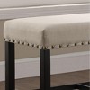 NicBex Upholstered Bench,Dining Bench with Nailhead Trim,Modern Ottoman with Wood Legs for Living Room,Entryway,Kitchen - 4 of 4