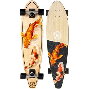 36" Pintail Longboard for Kids & Teens – Maple Deck, PU Wheels, ABEC-9 Bearings – Madd Gear - 1 of 4