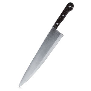 Skeleteen Kitchen Foam Knife Costume Prop - Realistic Looking Fake Kitchen Utensil  for Home and Pretend Play 12" long - 1 of 4