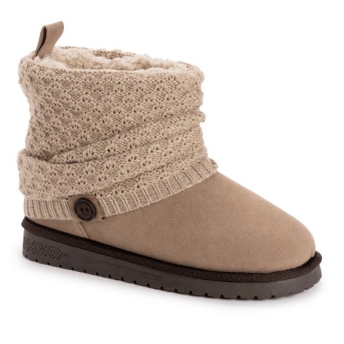 Essentials by MUK LUKS Women's Laurel Boots, Fawn Marl, 6