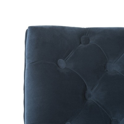 Transitional Soho Navy Velvet Tufted Adjustable Desk Chair